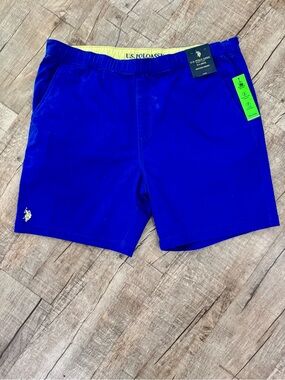 NWT U.S. Polo Assn. Men’s Royal Blue Jogger Shorts – XL Active Stretch